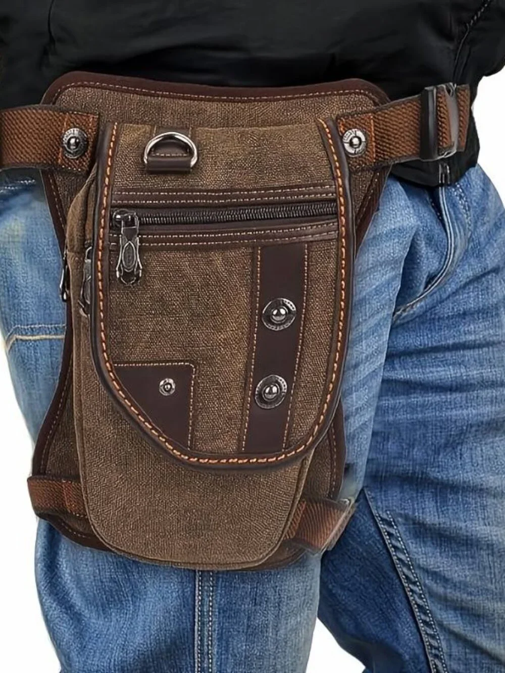 Vintage Canvas Backpack Multi Functional Outdoor Sports Crossbody Sling Bag